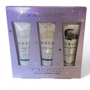 SPA SCRIPTIONS Fresh Start Facial Cleanse, Exfoliate, & Treat Set (NIP)